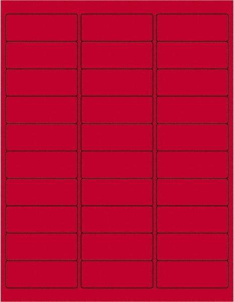 Tape Logic - 2-5/8" Long, Fluorescent Red Paper Laser Label - For Laser Printers - Benchmark Tooling