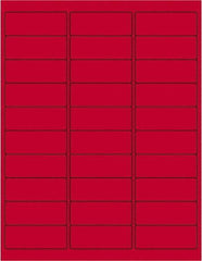 Tape Logic - 2-5/8" Long, Fluorescent Red Paper Laser Label - For Laser Printers - Benchmark Tooling