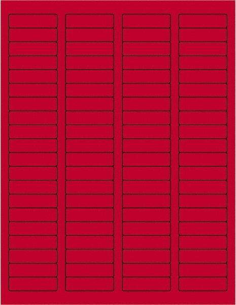 Tape Logic - 1-3/4" Long, Fluorescent Red Paper Laser Label - For Laser Printers - Benchmark Tooling