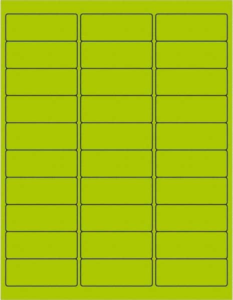 Tape Logic - 2-5/8" Long, Fluorescent Green Paper Laser Label - For Laser Printers - Benchmark Tooling