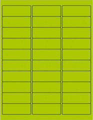 Tape Logic - 2-5/8" Long, Fluorescent Green Paper Laser Label - For Laser Printers - Benchmark Tooling