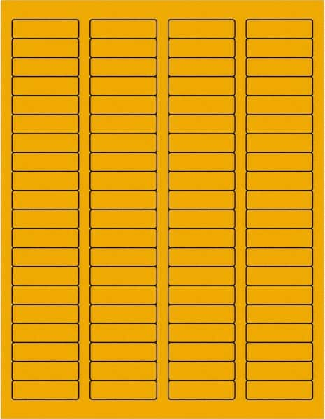 Tape Logic - 1-3/4" Long, Fluorescent Orange Paper Laser Label - For Laser Printers - Benchmark Tooling