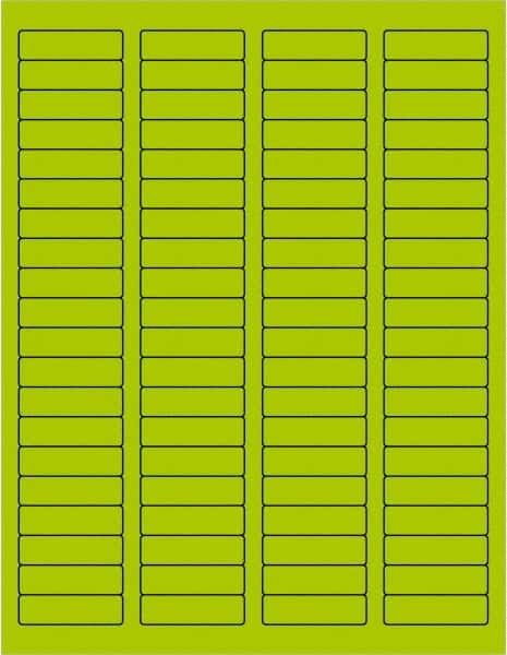 Tape Logic - 1-3/4" Long, Fluorescent Green Paper Laser Label - For Laser Printers - Benchmark Tooling