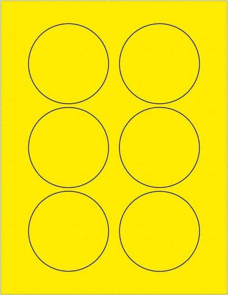 Tape Logic - 3" Long, Fluorescent Yellow Paper Laser Label - For Laser Printers - Benchmark Tooling