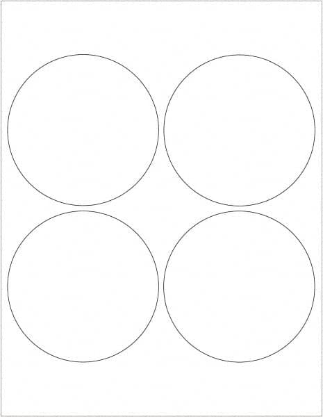 Tape Logic - 4" Long, White Paper Laser Label - For Laser Printers - Benchmark Tooling