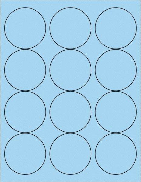 Tape Logic - 2-1/2" Long, Pastel Blue Paper Laser Label - For Laser Printers - Benchmark Tooling