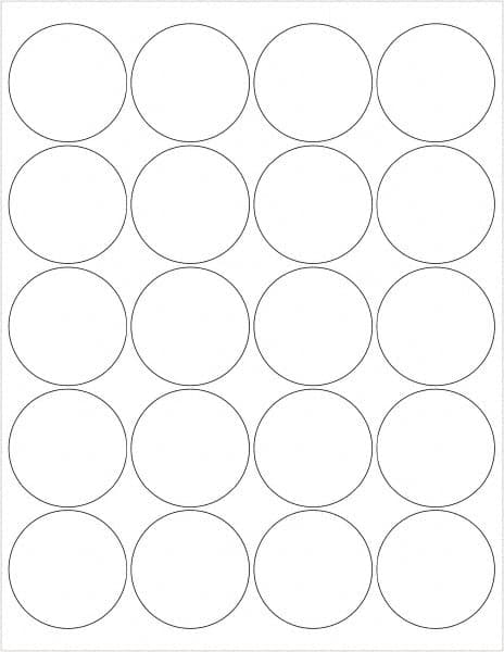 Tape Logic - 2" Long, White Paper Laser Label - For Laser Printers - Benchmark Tooling