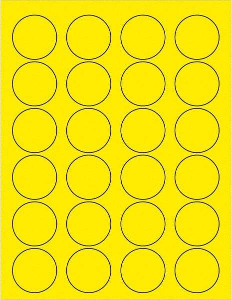 Tape Logic - 1-5/8" Long, Fluorescent Yellow Paper Laser Label - For Laser Printers - Benchmark Tooling