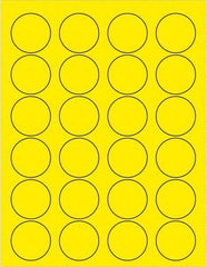 Tape Logic - 1-5/8" Long, Fluorescent Yellow Paper Laser Label - For Laser Printers - Benchmark Tooling