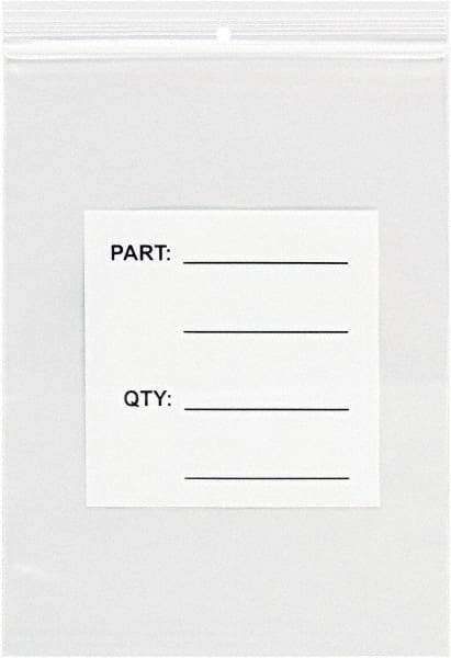 Value Collection - 5 x 8", 4 mil Parts Bag with Hang Holes - Clear - Benchmark Tooling