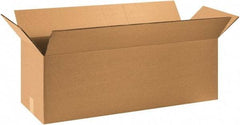 Made in USA - 12" Wide x 36" Long x 12" High Rectangle Heavy Duty Corrugated Box - 2 Walls, Kraft (Color), 100 Lb Capacity - Benchmark Tooling