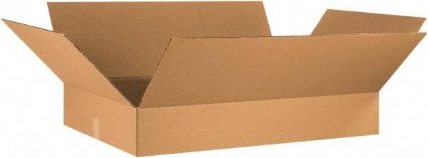 Made in USA - 24" Wide x 36" Long x 6" High Rectangle Corrugated Shipping Box - 1 Wall, Kraft (Color), 65 Lb Capacity - Benchmark Tooling