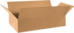 Made in USA - 16" Wide x 31" Long x 9" High Rectangle Corrugated Shipping Box - 1 Wall, Kraft (Color), 65 Lb Capacity - Benchmark Tooling