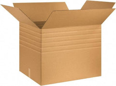 Made in USA - 24" Wide x 30" Long x 24" High Rectangle Multi-Depth Box - 1 Wall, Kraft (Color), 95 Lb Capacity - Benchmark Tooling