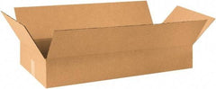 Made in USA - 18" Wide x 36" Long x 6" High Rectangle Corrugated Shipping Box - 1 Wall, Kraft (Color), 65 Lb Capacity - Benchmark Tooling