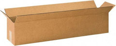 Made in USA - 12" Wide x 60" Long x 12" High Rectangle Corrugated Shipping Box - 1 Wall, Kraft (Color), 65 Lb Capacity - Benchmark Tooling