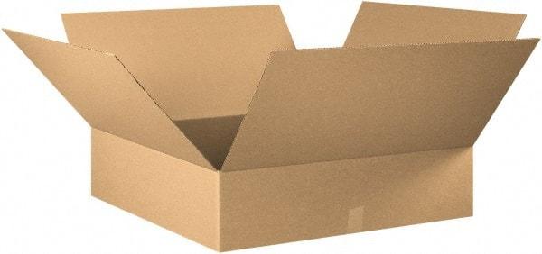 Made in USA - 28" Wide x 28" Long x 8" High Rectangle Corrugated Shipping Box - 1 Wall, Kraft (Color), 65 Lb Capacity - Benchmark Tooling