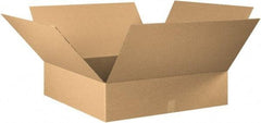 Made in USA - 28" Wide x 28" Long x 8" High Rectangle Corrugated Shipping Box - 1 Wall, Kraft (Color), 65 Lb Capacity - Benchmark Tooling