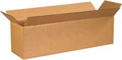 Made in USA - 10" Wide x 40" Long x 10" High Rectangle Corrugated Shipping Box - 1 Wall, Kraft (Color), 65 Lb Capacity - Benchmark Tooling