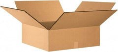 Made in USA - 24" Wide x 24" Long x 8" High Rectangle Heavy Duty Corrugated Box - 2 Walls, Kraft (Color), 100 Lb Capacity - Benchmark Tooling
