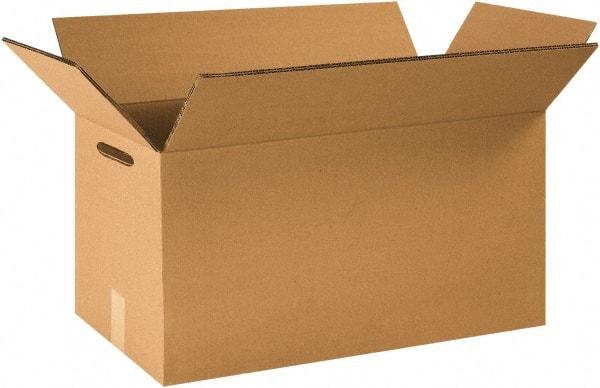 Made in USA - 12" Wide x 24" Long x 12" High Rectangle Heavy Duty Corrugated Box - 2 Walls, Kraft (Color), 100 Lb Capacity - Benchmark Tooling