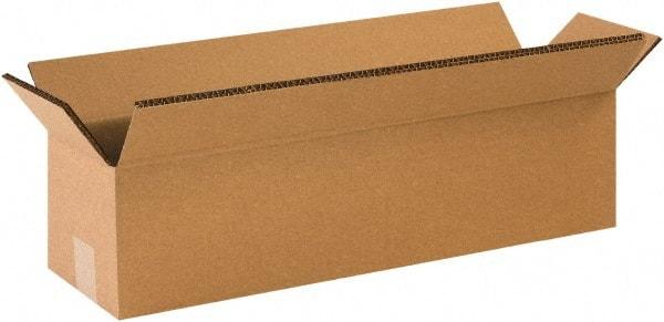 Made in USA - 12" Wide x 48" Long x 12" High Rectangle Heavy Duty Corrugated Box - 2 Walls, Kraft (Color), 100 Lb Capacity - Benchmark Tooling