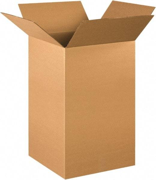Made in USA - 16" Wide x 16" Long x 30" High Rectangle Corrugated Shipping Box - 1 Wall, Kraft (Color), 65 Lb Capacity - Benchmark Tooling