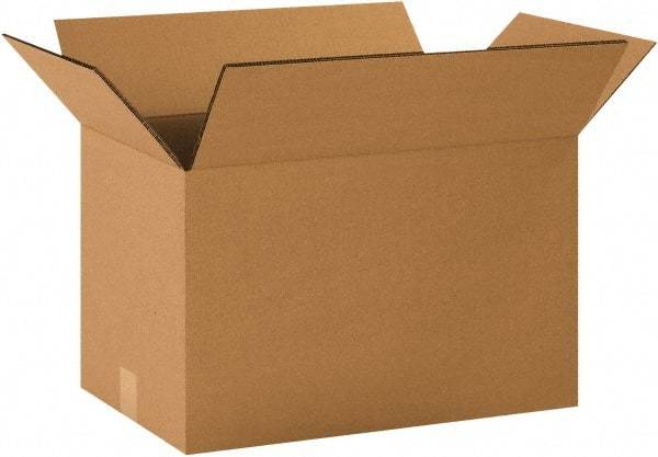 Made in USA - 14" Wide x 24" Long x 14" High Rectangle Heavy Duty Corrugated Box - 2 Walls, Kraft (Color), 100 Lb Capacity - Benchmark Tooling