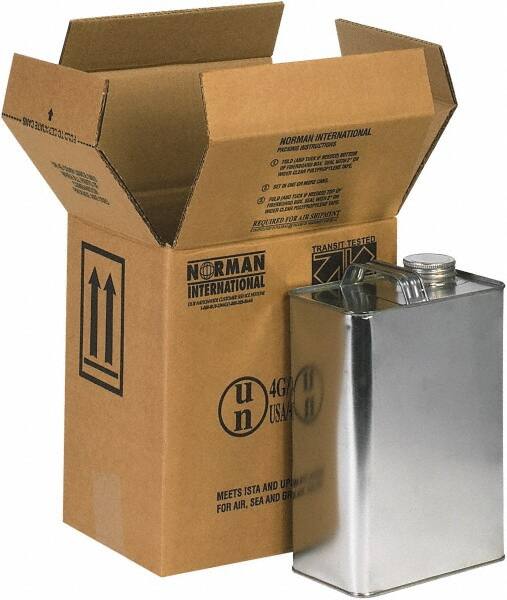 Made in USA - 6-11/16" Wide x 9" Long x 10-1/4" High Rectangle Corrugated Shipping Box - 2 Walls, Kraft (Color), 120 Lb Capacity - Benchmark Tooling