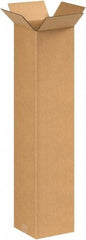 Made in USA - 8" Wide x 8" Long x 38" High Rectangle Corrugated Shipping Box - 1 Wall, Kraft (Color), 65 Lb Capacity - Benchmark Tooling