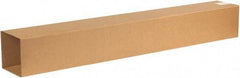 Made in USA - 6" Wide x 6" Long x 48" High Rectangle Telescoping Box - 2 Walls, Kraft (Color), 100 Lb Capacity - Benchmark Tooling