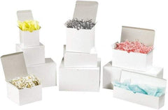 Made in USA - 5" Wide x 6" Long x 1" High Chipboard Box - 1 Wall, White - Benchmark Tooling