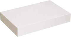 Made in USA - 14" Wide x 24" Long x 4" High Rectangle Chipboard Box - 1 Wall, White - Benchmark Tooling