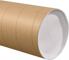 Made in USA - 10" Diam x 36" Long Round Jumbo Mailing Tubes - 1 Wall, Kraft (Color) - Benchmark Tooling