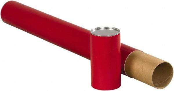 Made in USA - 3" Diam x 42" Long Round Telescoping Mailing Tubes - 2 Walls, Red - Benchmark Tooling