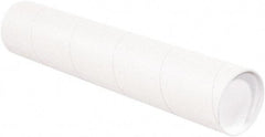 Made in USA - 4" Diam x 42" Long Round White Mailing Tubes - 1 Wall, White - Benchmark Tooling