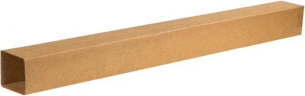 Made in USA - 6" Wide x 6" Long x 72" High Rectangle Telescoping Box - 1 Wall, Kraft (Color), 65 Lb Capacity - Benchmark Tooling