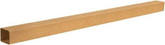 Made in USA - 4" Wide x 4" Long x 72" High Rectangle Telescoping Box - 1 Wall, Kraft (Color), 65 Lb Capacity - Benchmark Tooling