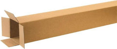 Made in USA - 8" Wide x 8" Long x 60" High Rectangle Corrugated Shipping Box - 1 Wall, Kraft (Color), 65 Lb Capacity - Benchmark Tooling