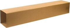Made in USA - 8-3/4" Wide x 8-3/4" Long x 48" High Rectangle Telescoping Box - 2 Walls, Kraft (Color), 100 Lb Capacity - Benchmark Tooling