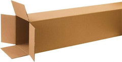 Made in USA - 10" Wide x 10" Long x 72" High Rectangle Corrugated Shipping Box - 1 Wall, Kraft (Color), 65 Lb Capacity - Benchmark Tooling