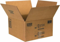 Made in USA - 17" Wide x 17" Long x 9-5/16" High Rectangle Corrugated Shipping Box - 1 Wall, Kraft (Color), 95 Lb Capacity - Benchmark Tooling