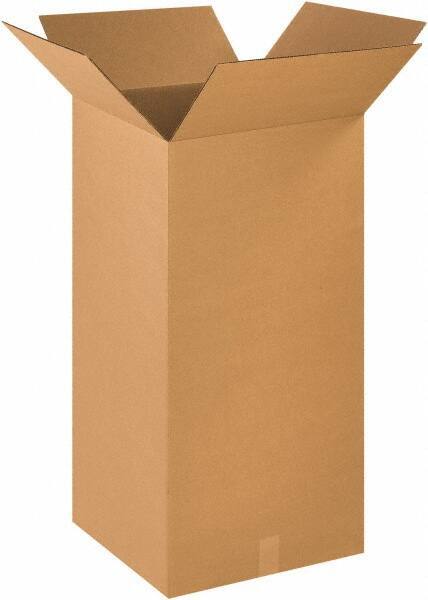 Made in USA - 18" Wide x 18" Long x 36" High Rectangle Corrugated Shipping Box - 1 Wall, Kraft (Color), 65 Lb Capacity - Benchmark Tooling