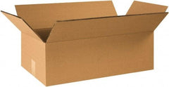 Made in USA - 14" Wide x 20" Long x 6" High Rectangle Heavy Duty Corrugated Box - 2 Walls, Kraft (Color), 100 Lb Capacity - Benchmark Tooling