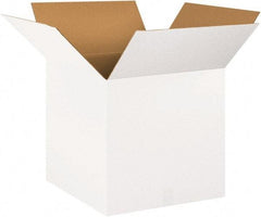 Made in USA - 20" Wide x 20" Long x 20" High Square Corrugated Shipping Box - 1 Wall, White, 65 Lb Capacity - Benchmark Tooling