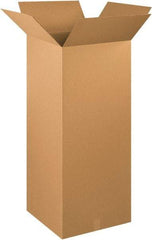 Made in USA - 20" Wide x 20" Long x 48" High Rectangle Corrugated Shipping Box - 1 Wall, Kraft (Color), 65 Lb Capacity - Benchmark Tooling