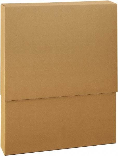 Made in USA - 6" Wide x 30" Long x 24" High Rectangle Telescoping Box - 1 Wall, Kraft (Color), 65 Lb Capacity - Benchmark Tooling