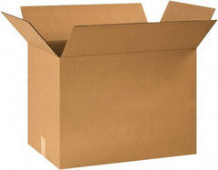Made in USA - 16" Wide x 24" Long x 18" High Rectangle Corrugated Shipping Box - 1 Wall, Kraft (Color), 65 Lb Capacity - Benchmark Tooling