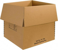 Made in USA - 24" Wide x 24" Long x 24" High Square Moving Boxes - 1 Wall, Kraft (Color), 65 Lb Capacity - Benchmark Tooling