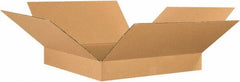 Made in USA - 26" Wide x 26" Long x 4" High Rectangle Corrugated Shipping Box - 1 Wall, Kraft (Color), 65 Lb Capacity - Benchmark Tooling